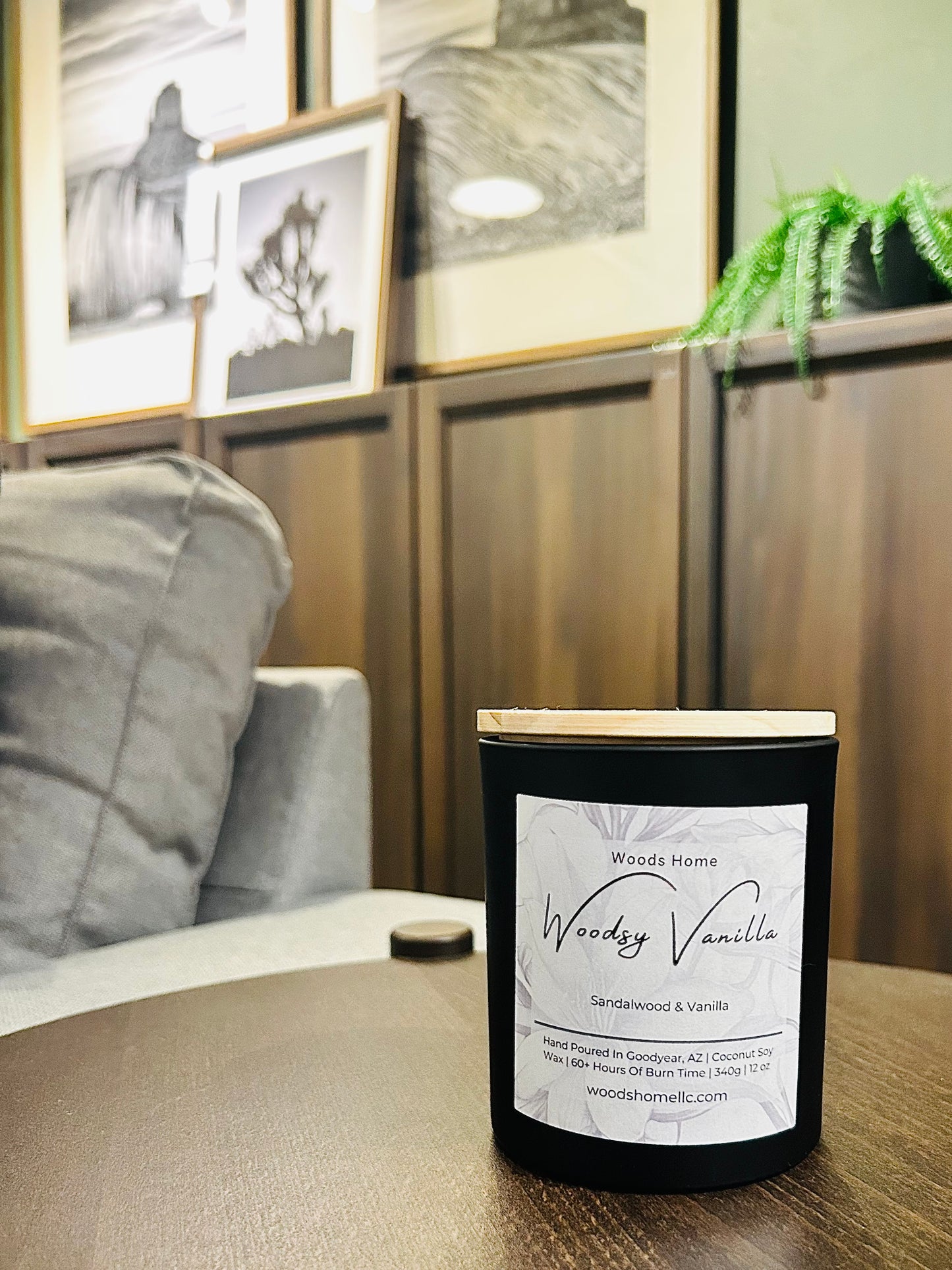 Woodsy Vanilla Wooden Wick 12oz