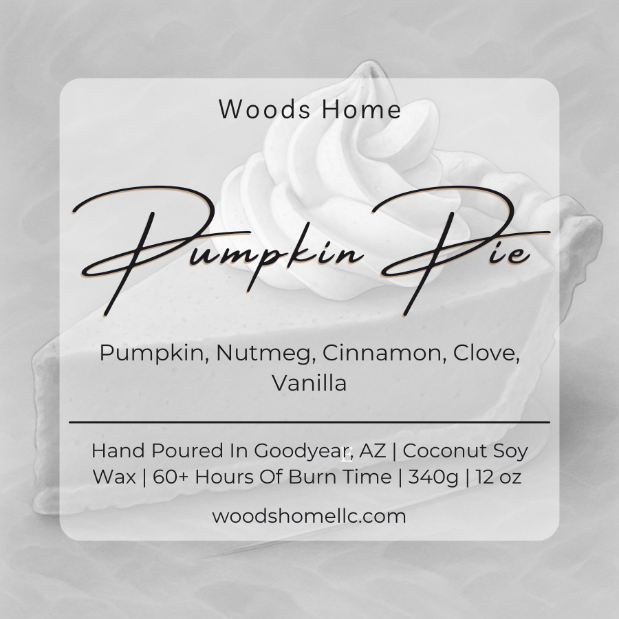 Pumpkin Pie Wooden Wick 12oz
