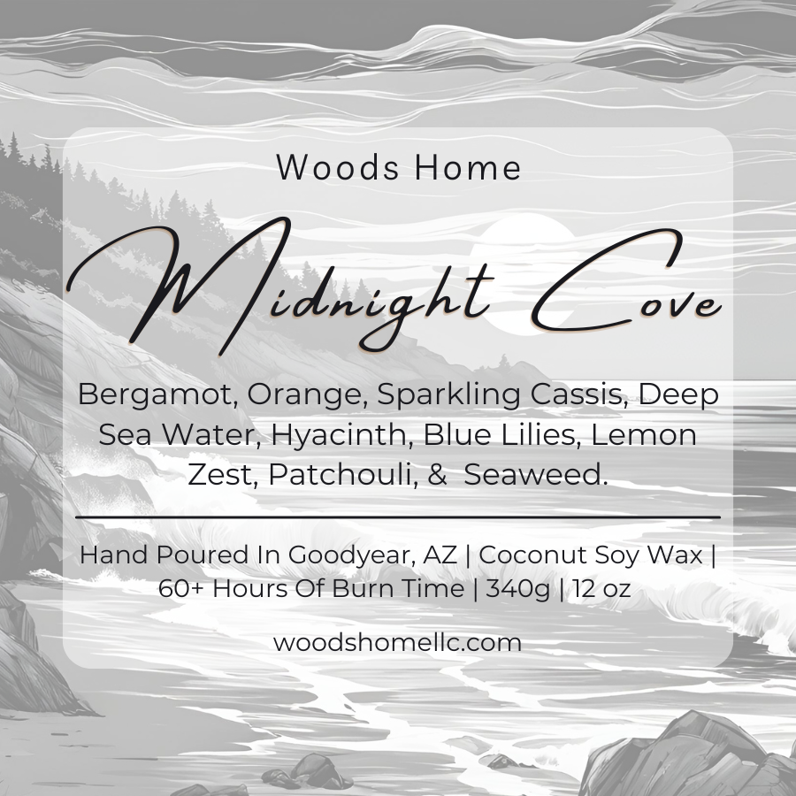 Midnight Cove Wooden Wick 12oz