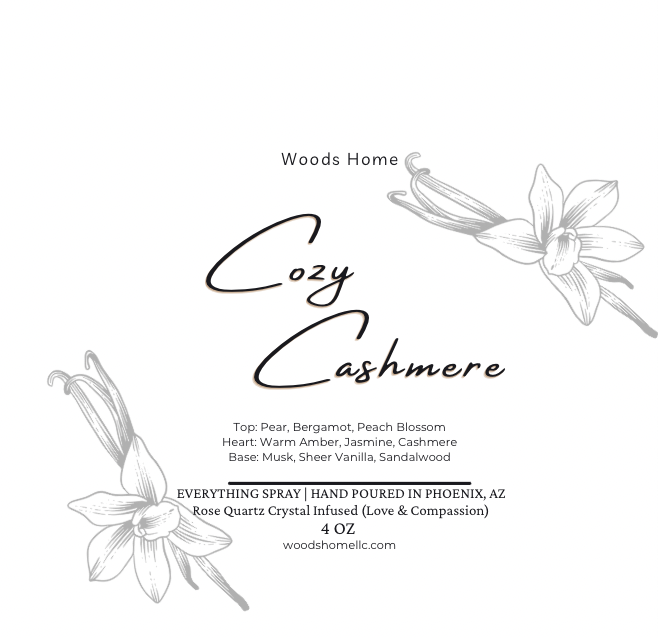 Cozy Cashmere — Rose Quartz Crystal-Infused Aromatherapy Spray