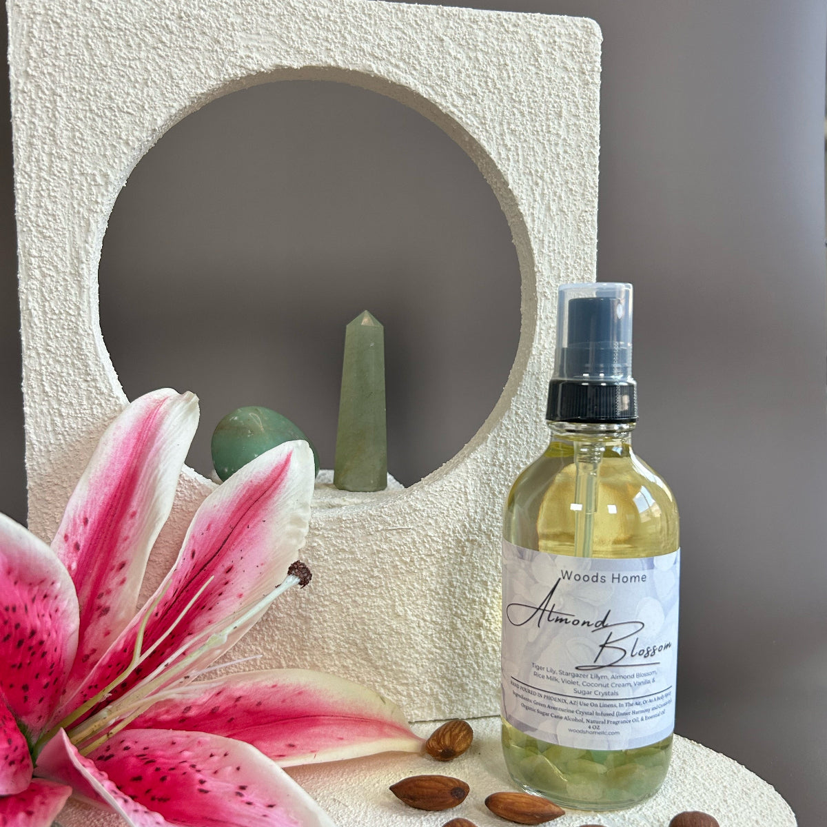 Almond Blossom Aromatherapy Spray - Green Aventurine – Woods Home