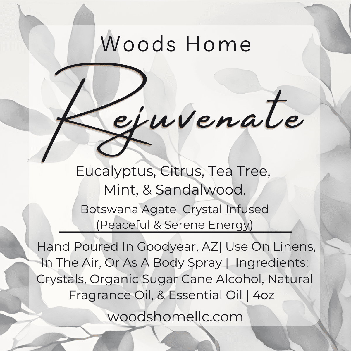 Rejuvenate - Botswana Agate Crystal-Infused Aromatherapy Spray