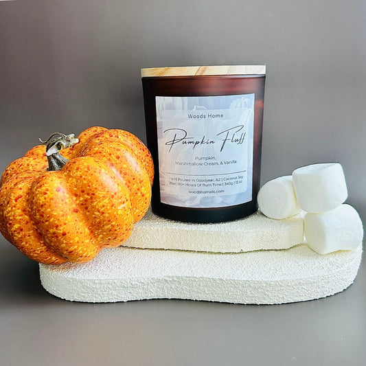 Pumpkin Fluff Wooden Wick 12oz