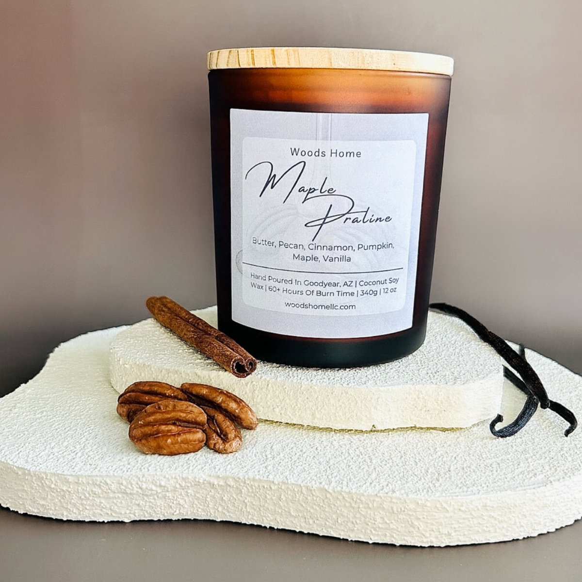 Maple Praline Wooden Wick 12oz