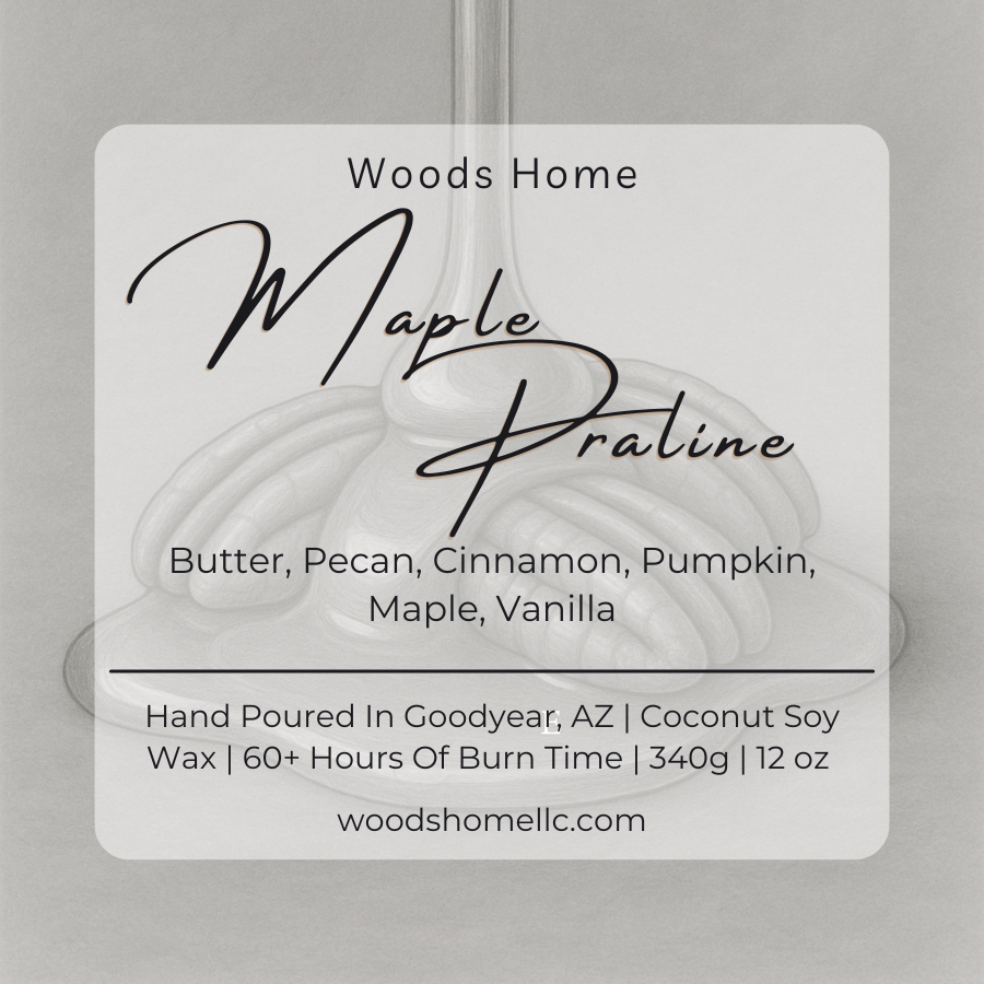 Maple Praline Wooden Wick 12oz