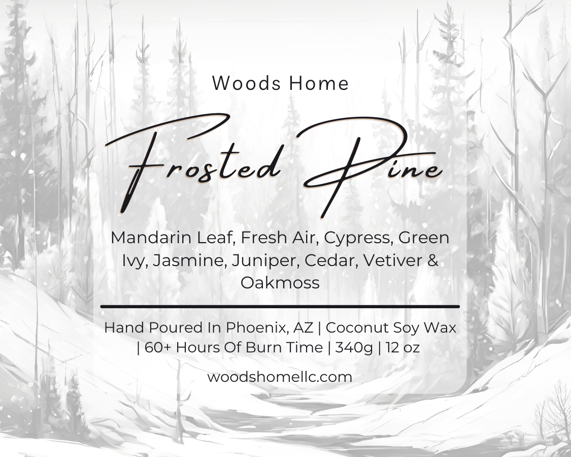 Frosted Pine Wooden Wick 12oz