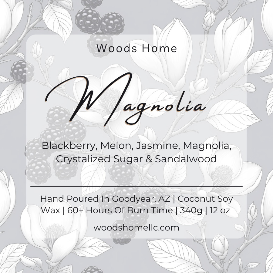 Magnolia Wooden Wick 12oz