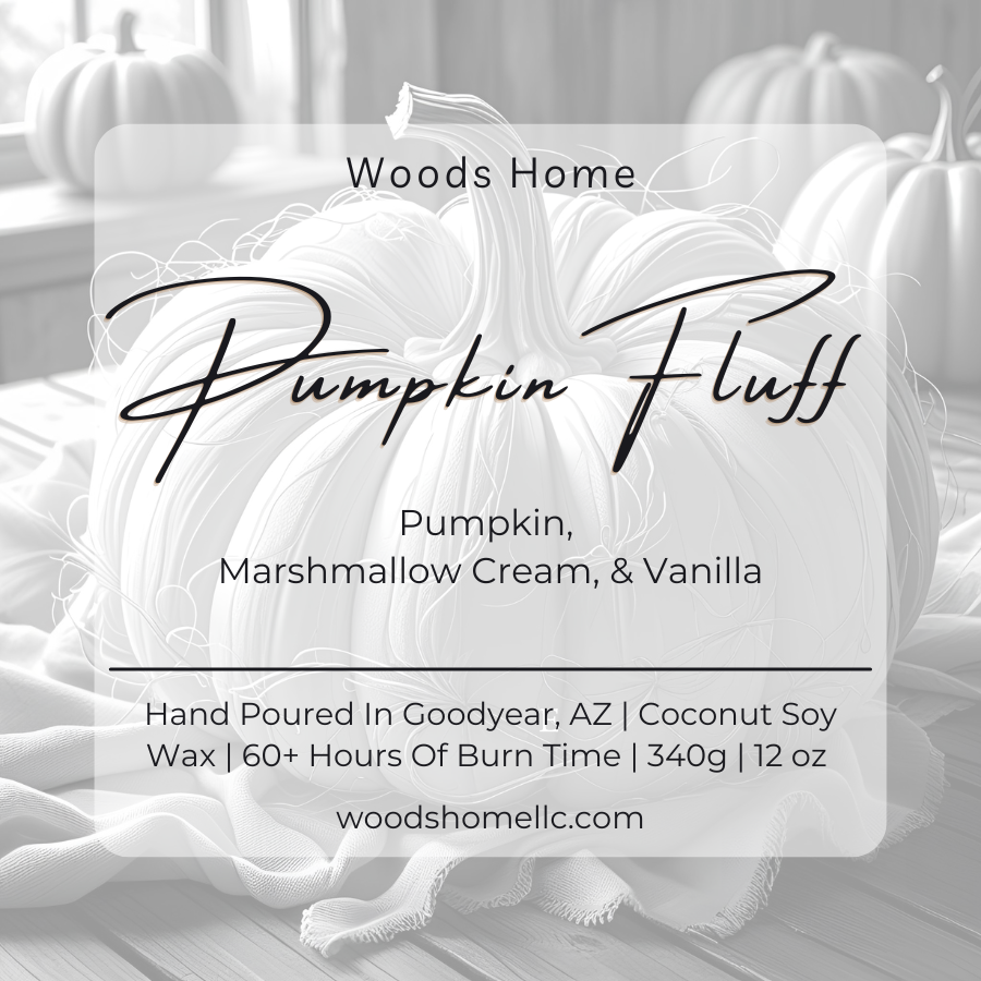 Pumpkin Fluff Wooden Wick 12oz