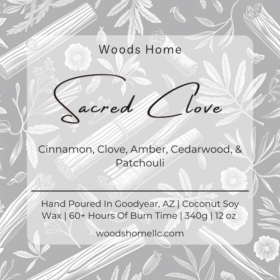 Sacred Clove Wooden Wick 12oz