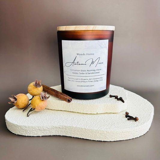 Autumn Moon Wooden Wick 12oz