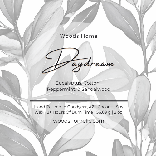 Daydream Wooden Wick Candle 2oz - Soy Coconut Wax