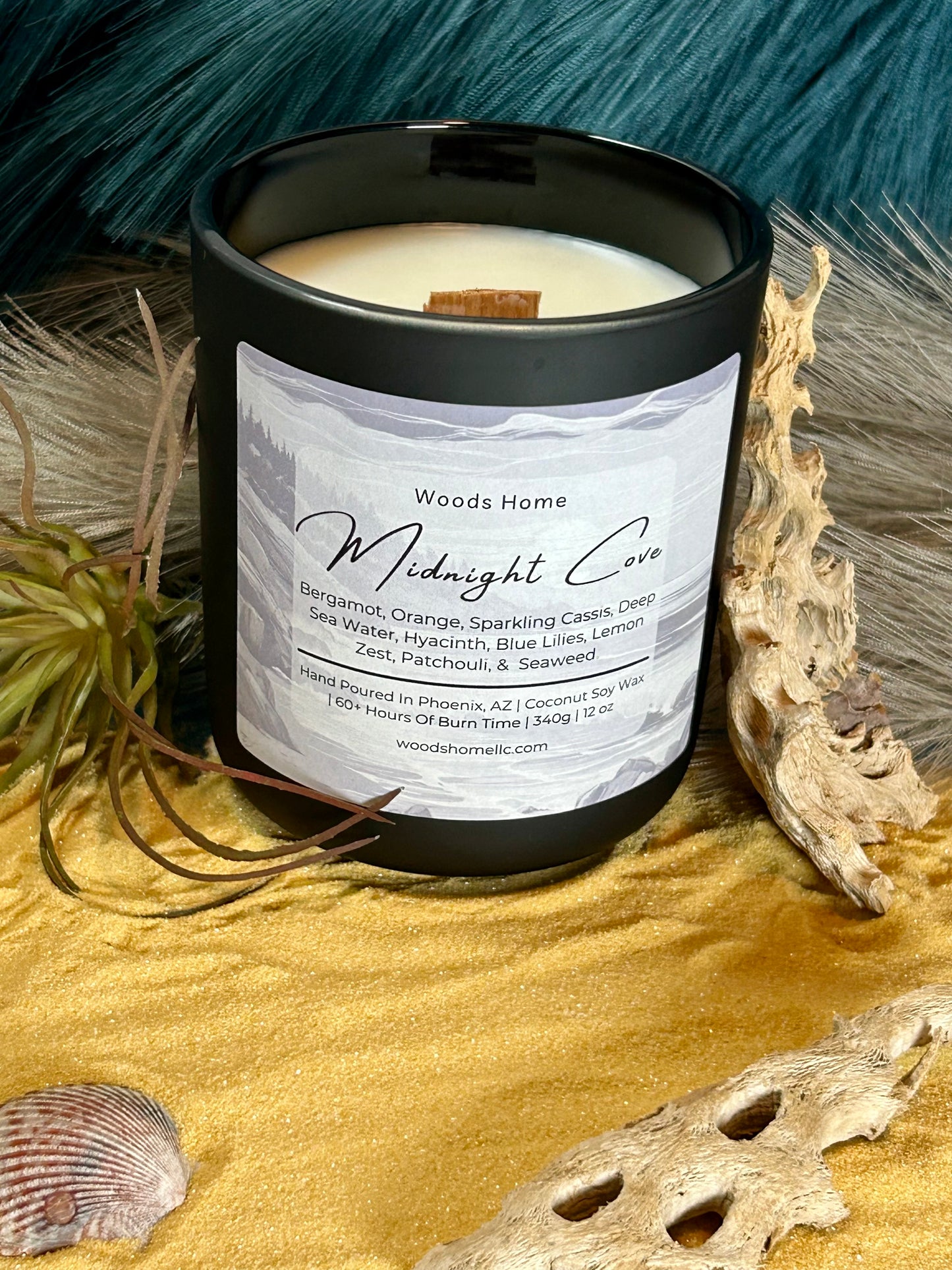 Midnight Cove Wooden Wick 12oz