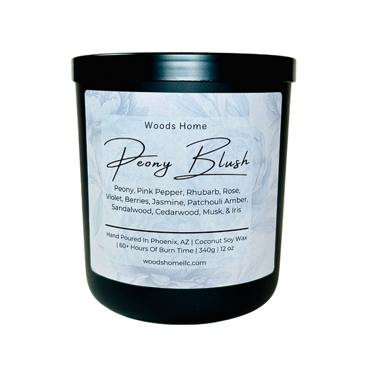 Peony Blush Wooden Wick 12oz