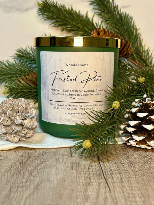 Frosted Pine Wooden Wick 12oz