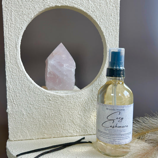 Cozy Cashmere — Rose Quartz Crystal-Infused Aromatherapy Spray