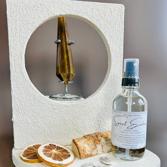 Sweet Embers — Tiger Eye Crystal-Infused Aromatherapy Spray